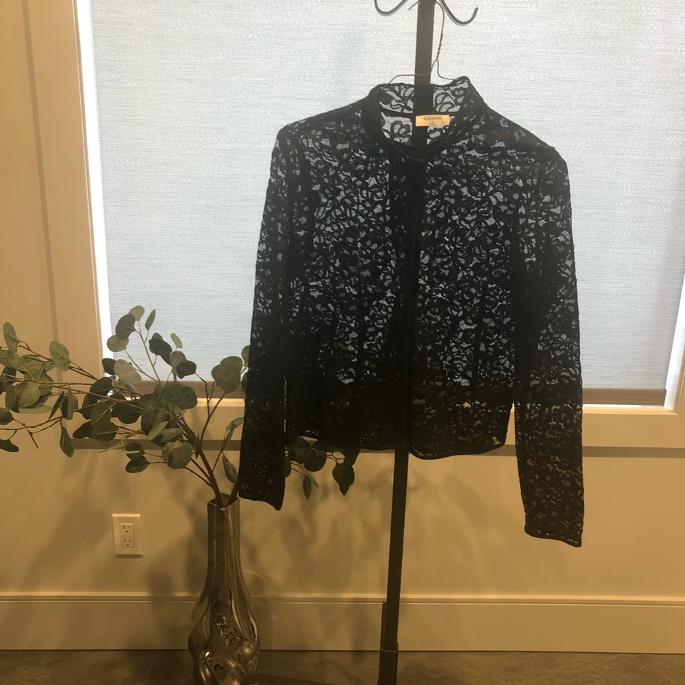 Babaton Black Hopkins Lace Blouse